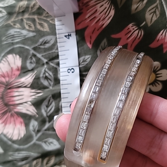 Alexis Bittar Lucite Crystal Hinge Bangle Bracelet - Picture 7 of 10